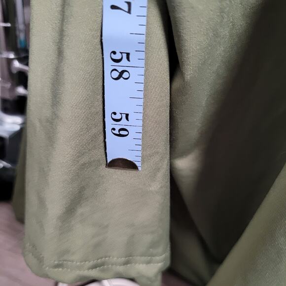 Baltic Born Arianna 3X Maxi Dress Deep V Neck Long Sleeve Olive Green Gown - Picture 6 of 9